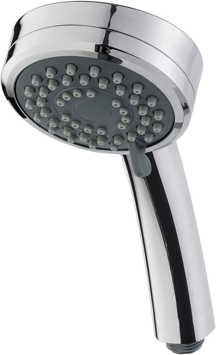 Triton Duschkopf, 3 Strahlarten, verchromt Chrome, Chrome