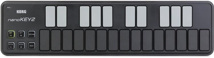 Korg NANOKEY2-BK USB-Keyboard mit 25 Tasten Schwarz Black nanoKEY2, Black nanoKEY2