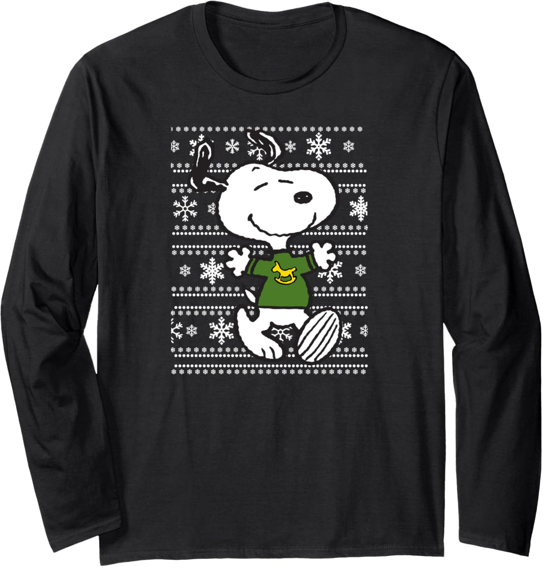 Peanuts Urlaub Snoopy Schneeflocken Langarmshirt