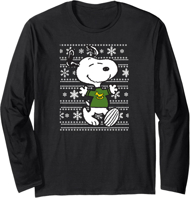Peanuts Urlaub Snoopy Schneeflocken Langarmshirt
