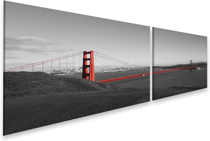 islandburner Bild auf Leinwand Golden Gate Bridge San Francisco Usa Bilder Wandbilder Poster Leinwan
