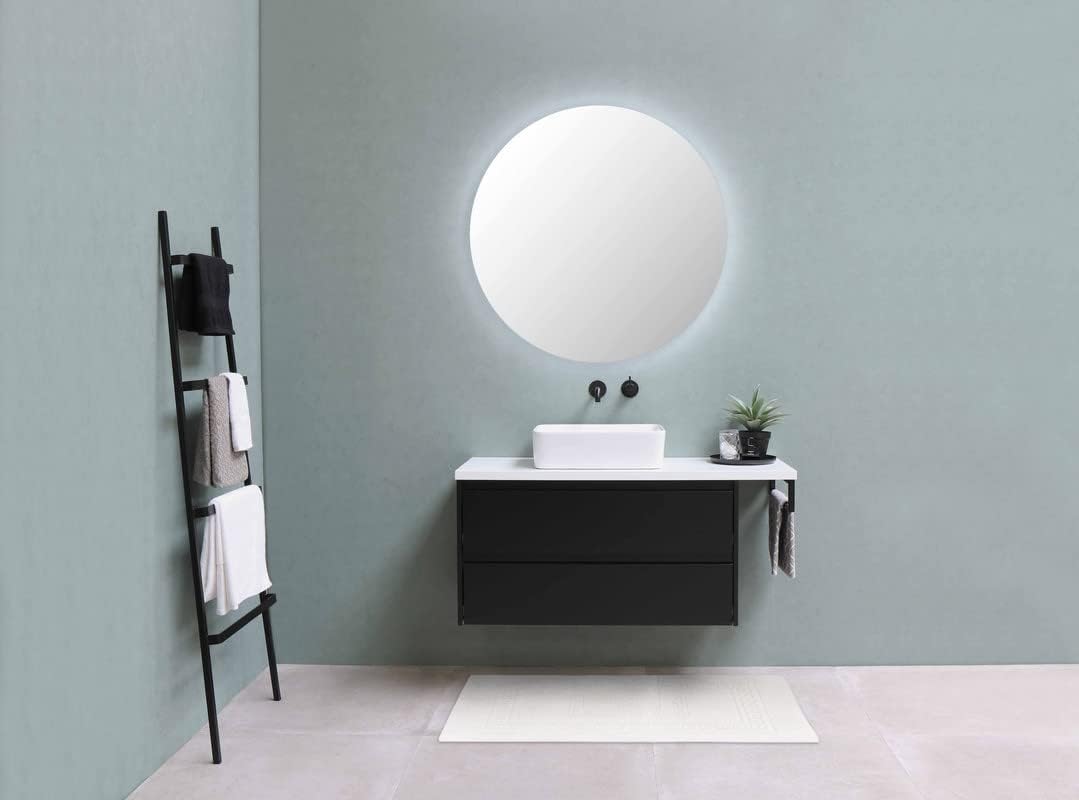 HomeLife Badezimmerteppich Weiss, 60X90 - Badematte saugstark - Maschinenwaschbarer Badteppich - Bad