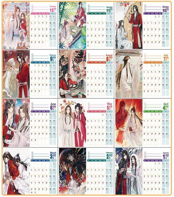 2026-2027 Heaven Official Blessing Adventskalender TIANGUANCIFU Biennale Tischkalender Kalender, Xie