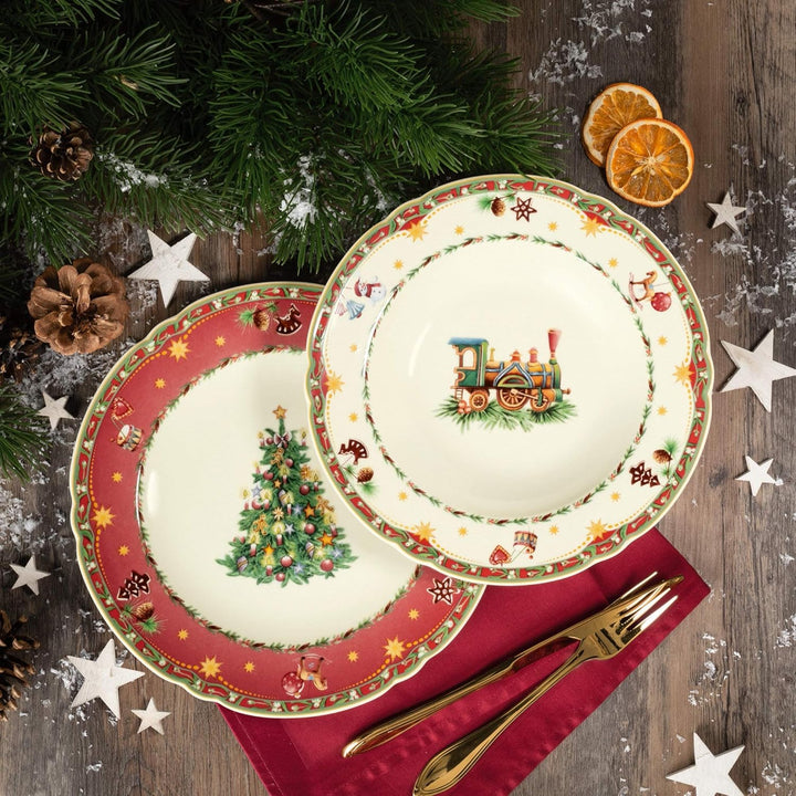 Seltmann Tafelservice 12-teilig | Marieluise elfenbein Weihnachtsnostalgie | Seltmann Weiden, Rot