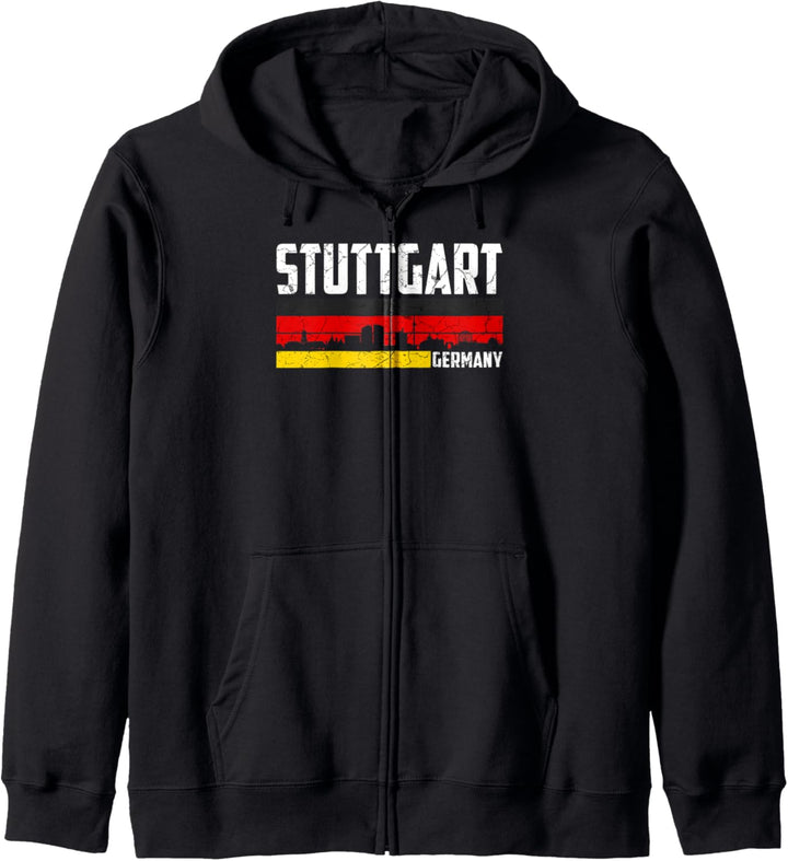 Mein Stuttgart Skyline Deutschland Heimat Stadt Souvenir Kapuzenjacke