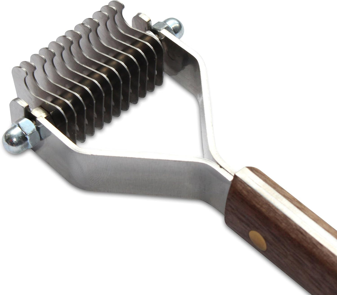 Mars Coat King stumpf, Edelstahl Klingen mit Holzgriff 12-Blade Medium, 12-Blade Medium