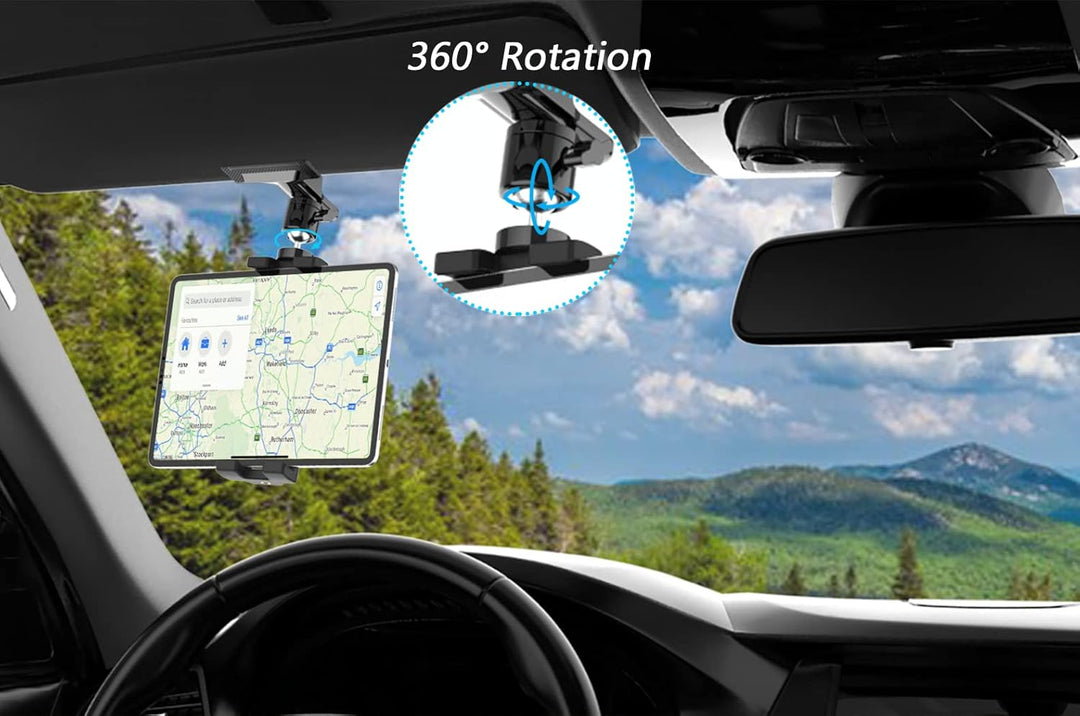 woleyi Auto Sonnenblende Tablet Halterung, KFZ LKW Sonnenblende Handy Autohalterung Clip mit 1/4" Sc