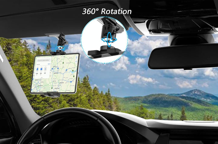 woleyi Auto Sonnenblende Tablet Halterung, KFZ LKW Sonnenblende Handy Autohalterung Clip mit 1/4" Sc