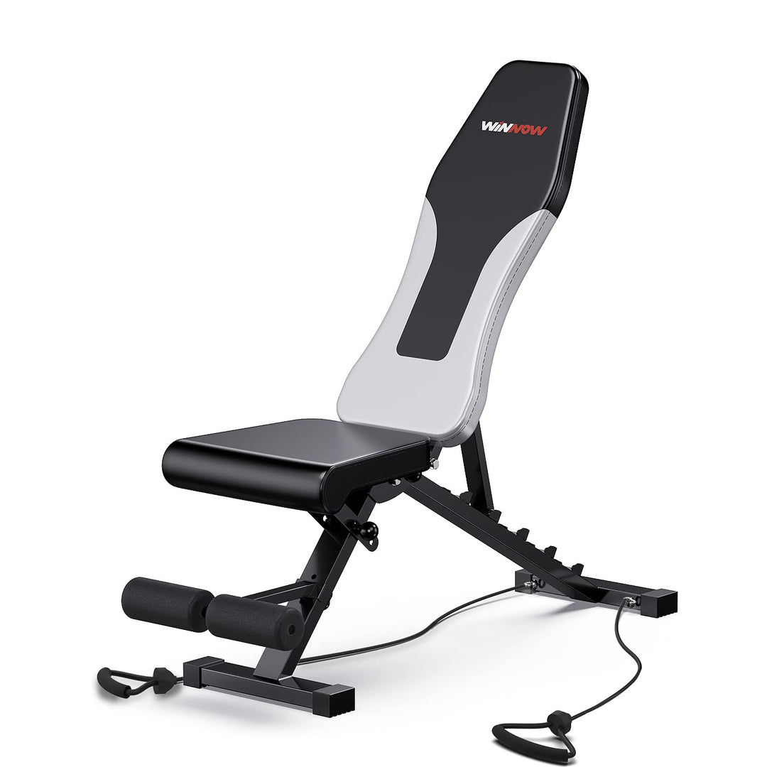 WINNOW Verstellbare Hantelbank Faltbare Workout Bank Heim Training Gym Fitness Flache Bank Presse fü