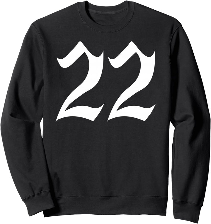 Alte englische Nummer 22 oder Zweiundzwanzig Sweatshirt