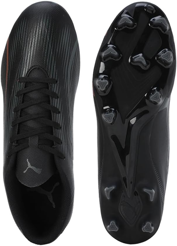 PUMA Men's Ultra Play Fg/Ag Soccer Shoe 40.5 EU Puma Black Copper Rose, 40.5 EU Puma Black Copper Ro