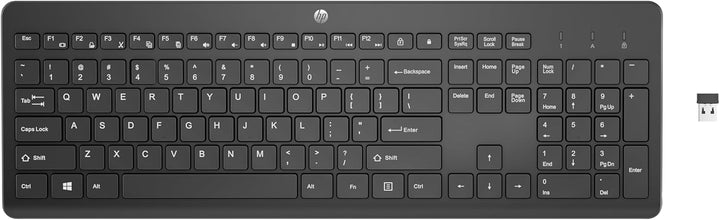 HP 230 (‎3L1E7AA) kabellose Tastatur (USB Dongle, QWERTZ-Layout) schwarz, kabellose Tastatur