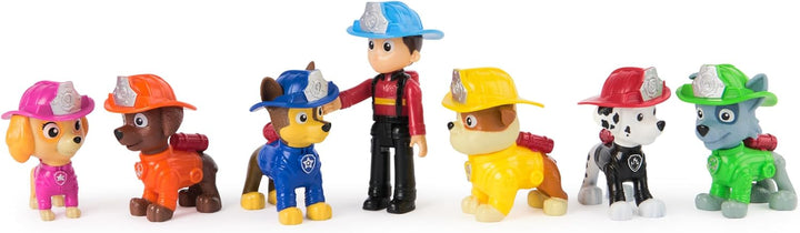 PAW PATROL Fire Rescue - Hundefiguren Geschenkset mit 7 Spielfiguren zum Sammeln, Spielzeug für Kind