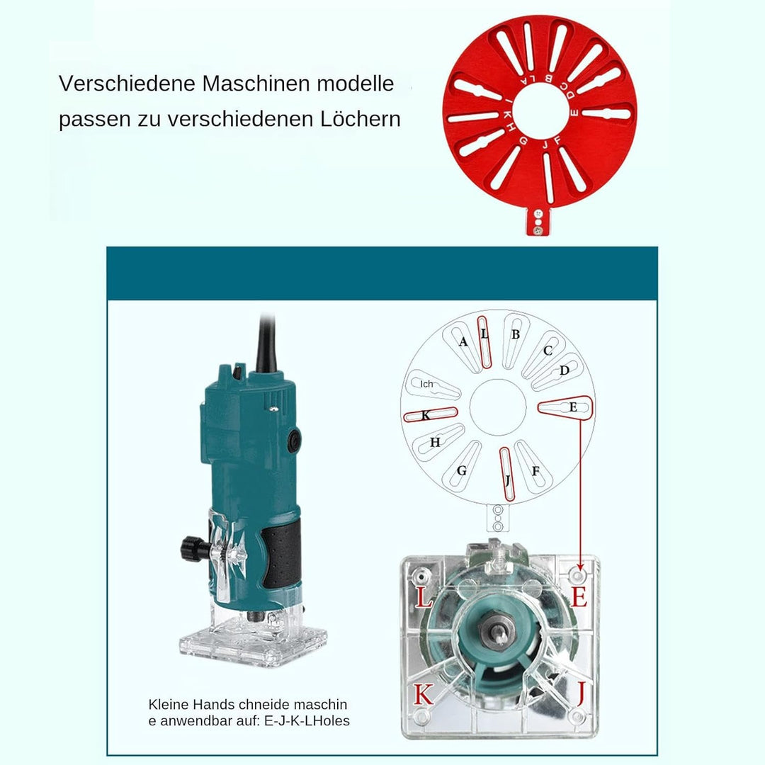 Fräsvorrichtung, Fräsvorrichtung zum Schneiden von Kreisen | Oberfräse Kreisschneider Jig Trimmer Ob