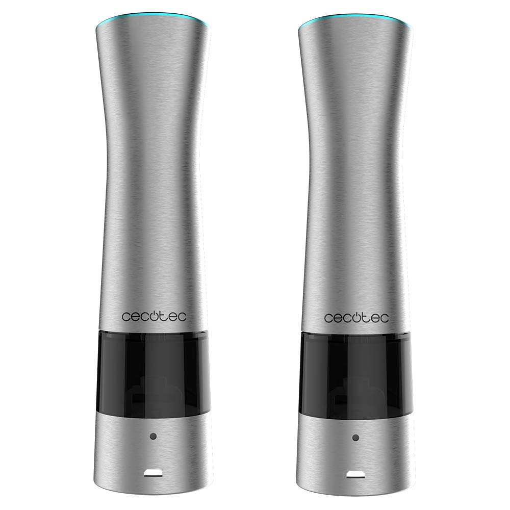 Cecotec elektrische Kaffemühle InstantMill Press Duo, Edelstahlkörper, Pressfunktion, Keramikmahlräd
