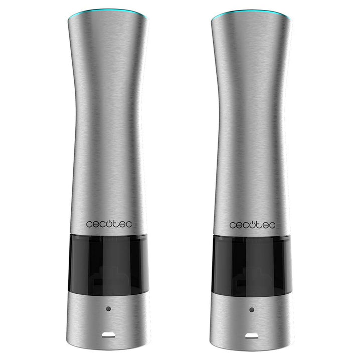Cecotec elektrische Kaffemühle InstantMill Press Duo, Edelstahlkörper, Pressfunktion, Keramikmahlräd