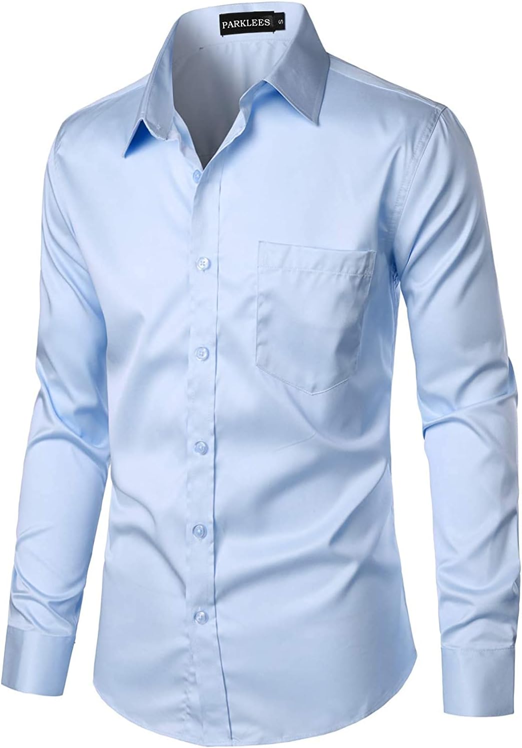 Parklees Herrenhemd, urban, modisch, Freizeit- und Businesshemd, schmale Passform, lange Ärmel, Knop