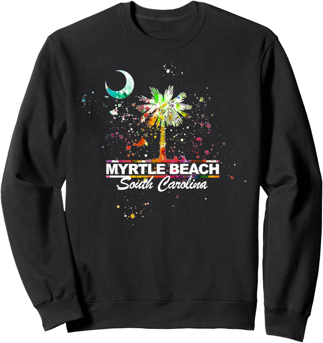 South Carolina Myrtle Beach SC Flag Graphic Design Sweatshirt