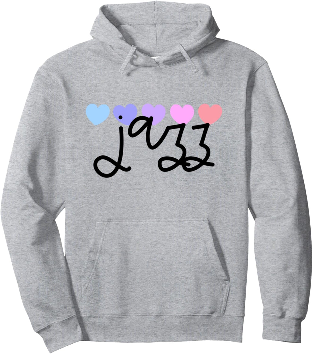 Jazz Lover Herz Damen Mädchen oder Mama Pullover Hoodie