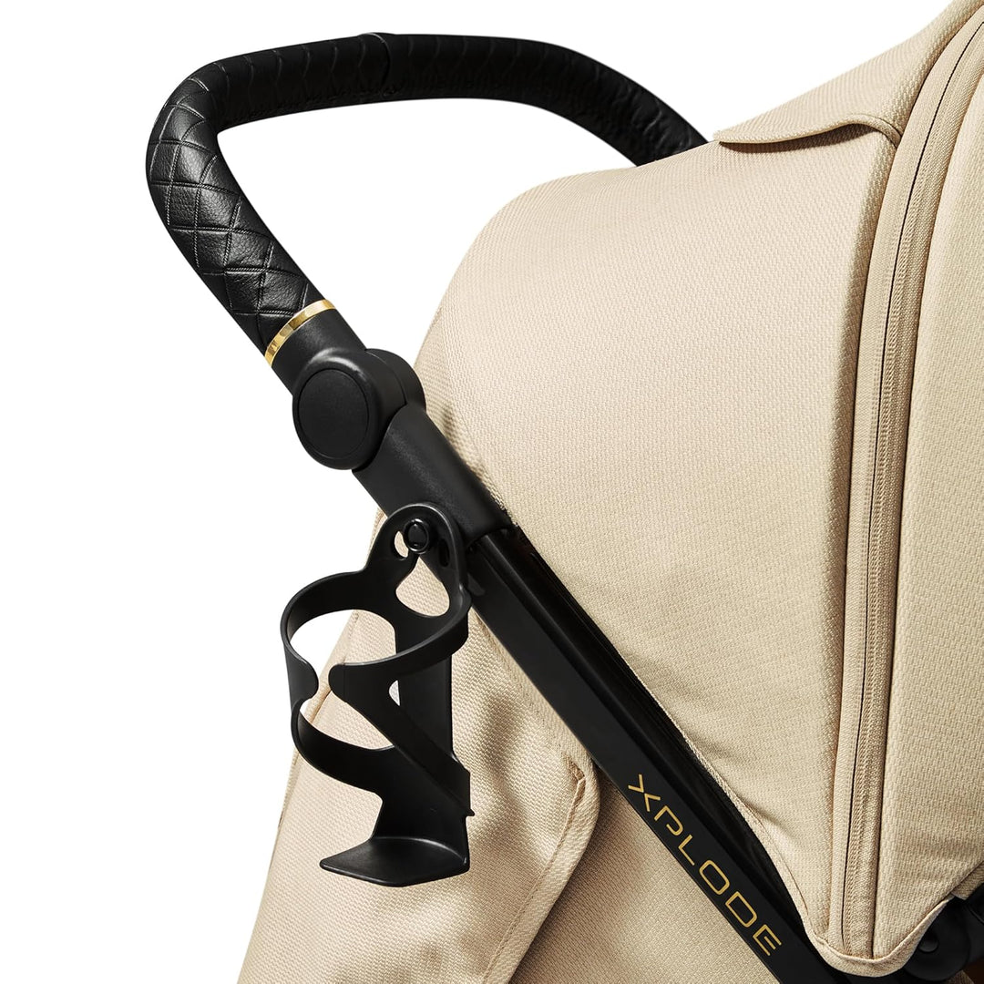 Xplode Chrome Kinderwagen bis 22 kg, isolierter Fusssack, Flaschenhalter, Regenschutz und Moskitonet
