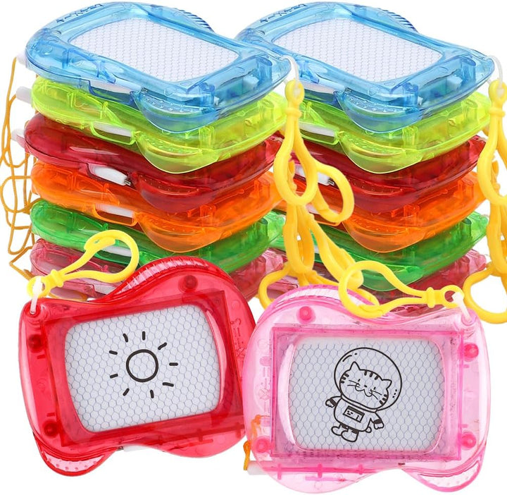 Mini Maltafel Zaubertafel Schlüsselanhänger Kinder 12Pcs, Mini-Magnetische Zeichenbrett, Magnetische