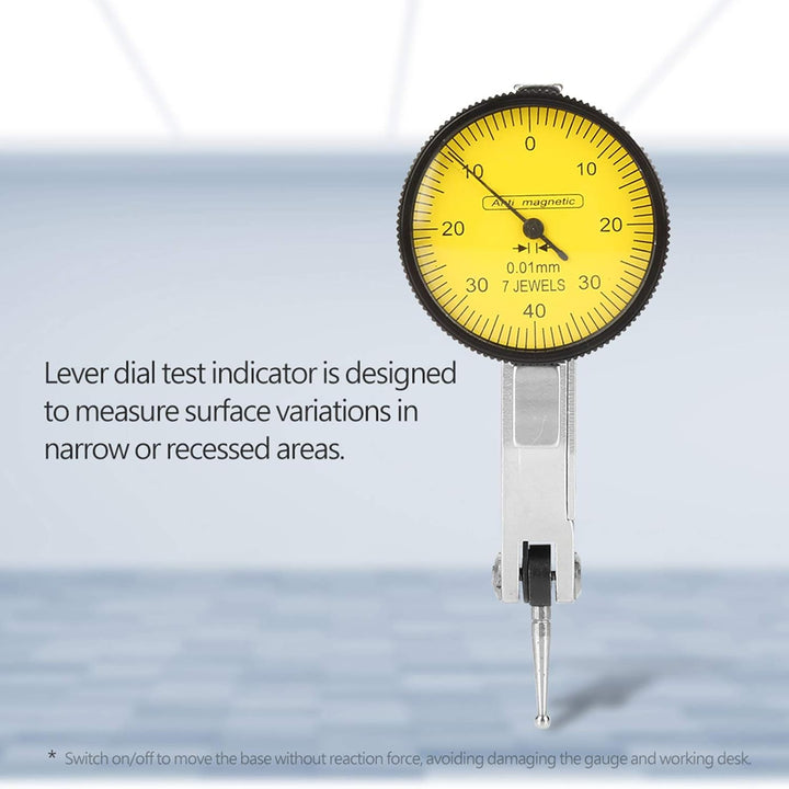 Messuhr mit Magnethalter, Centesimal Komparator mit Artikulierter Magnetischer Basis Mikrometer Fühl