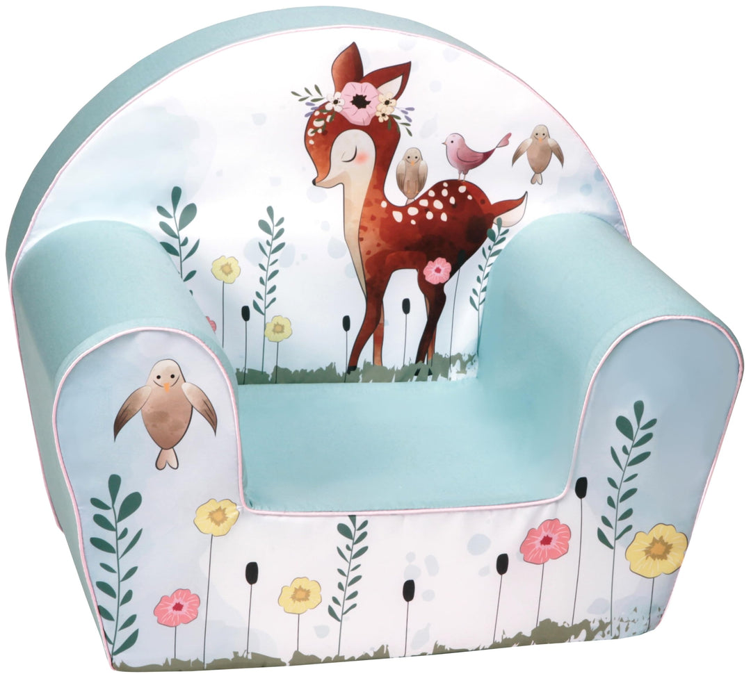Knorrtoys 68352 - Kindersessel "Fawn",für Entspannen, Stabil, Baumwolle, Türkis
