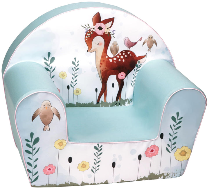 Knorrtoys 68352 - Kindersessel "Fawn",für Entspannen, Stabil, Baumwolle, Türkis