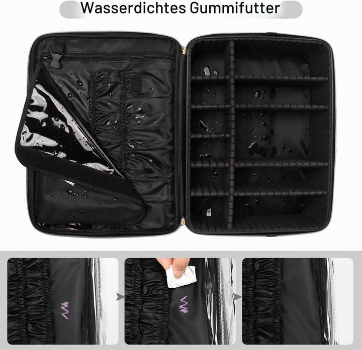 Relavel Extra Gross Make-up-Koffer, Professionelle Make-up-Tasche für Reisen &amp; Visagisten, Tragbare