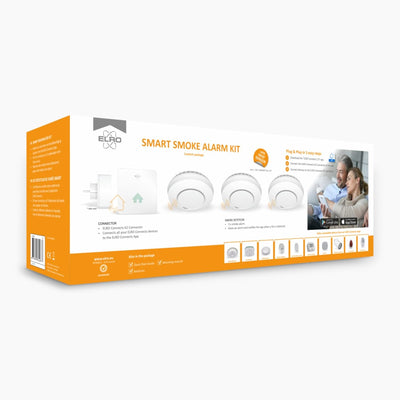 ELRO Connects SF500S Rauchmelder Kit - Komplettes Set K2 Connector + 3X Funk Rauchmelder Kit - Warnt