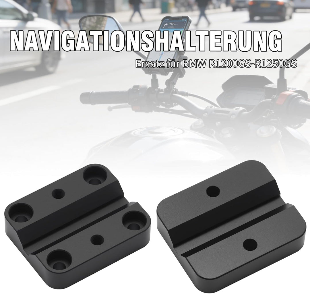 Stabile Motorrad-Handyhalterung aus Aluminiumlegierung, Einfache Montage an Lenker mit 12 bis 16 mm