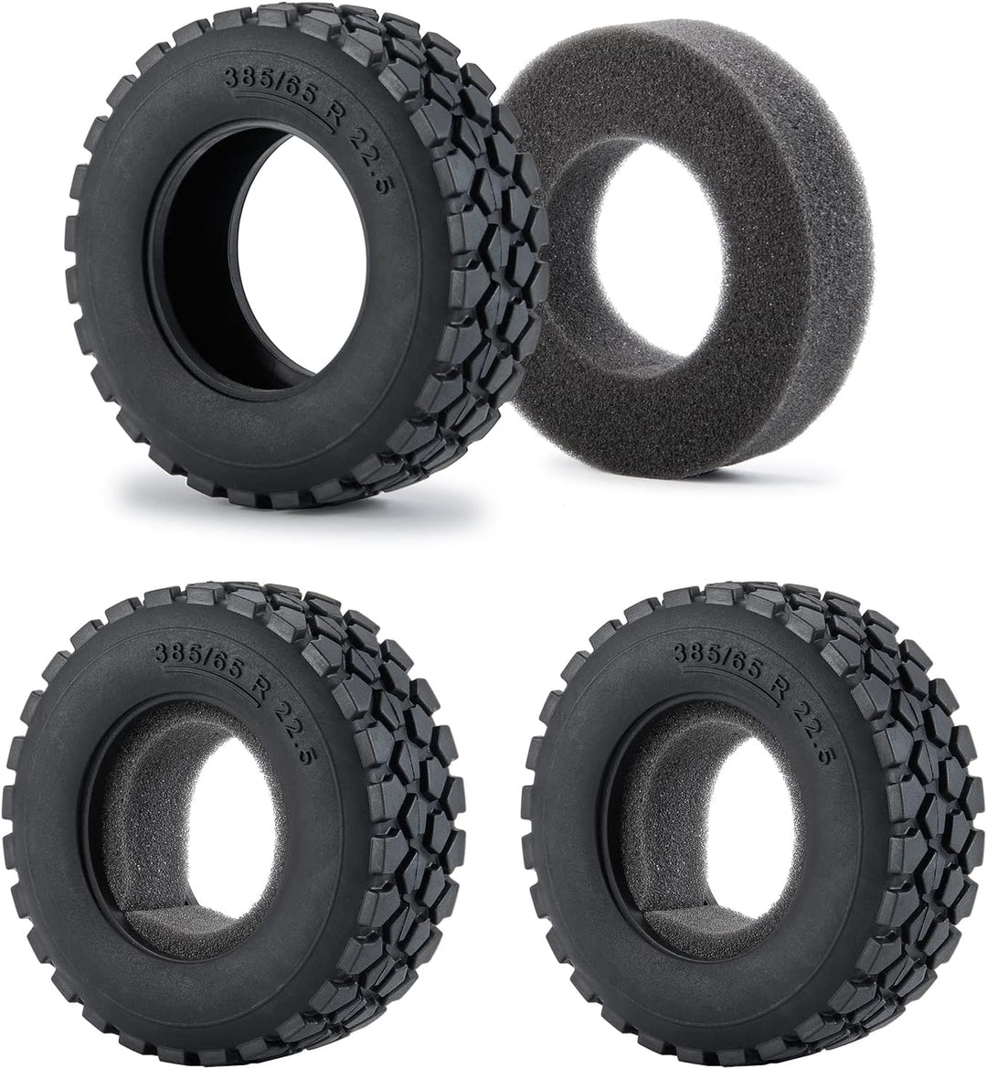 AXspeed 1/14th 4pcs/Set Metall Vorderrad Felgen Reifen Set für Tamiya Traktor Climbing Trailer Cargo