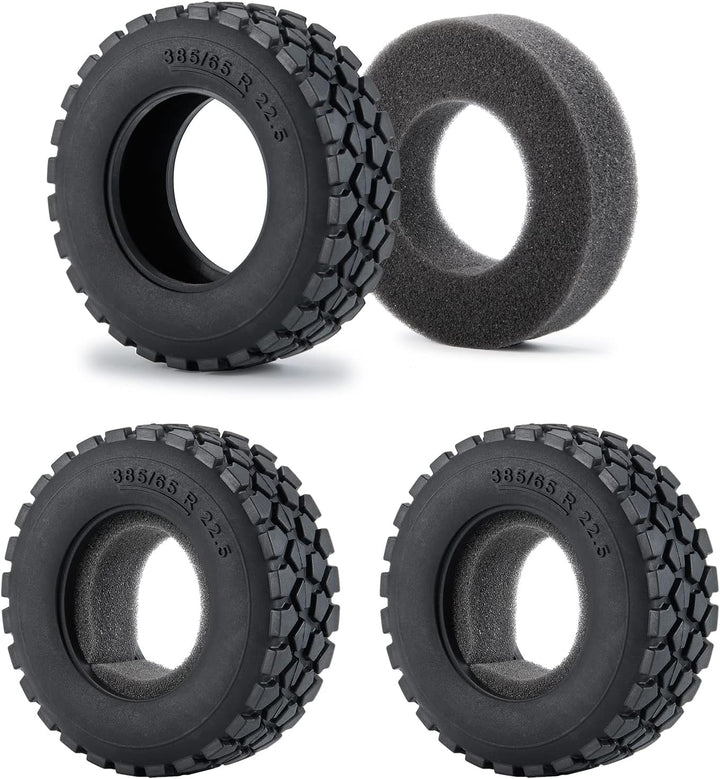 AXspeed 1/14th 4pcs/Set Metall Vorderrad Felgen Reifen Set für Tamiya Traktor Climbing Trailer Cargo