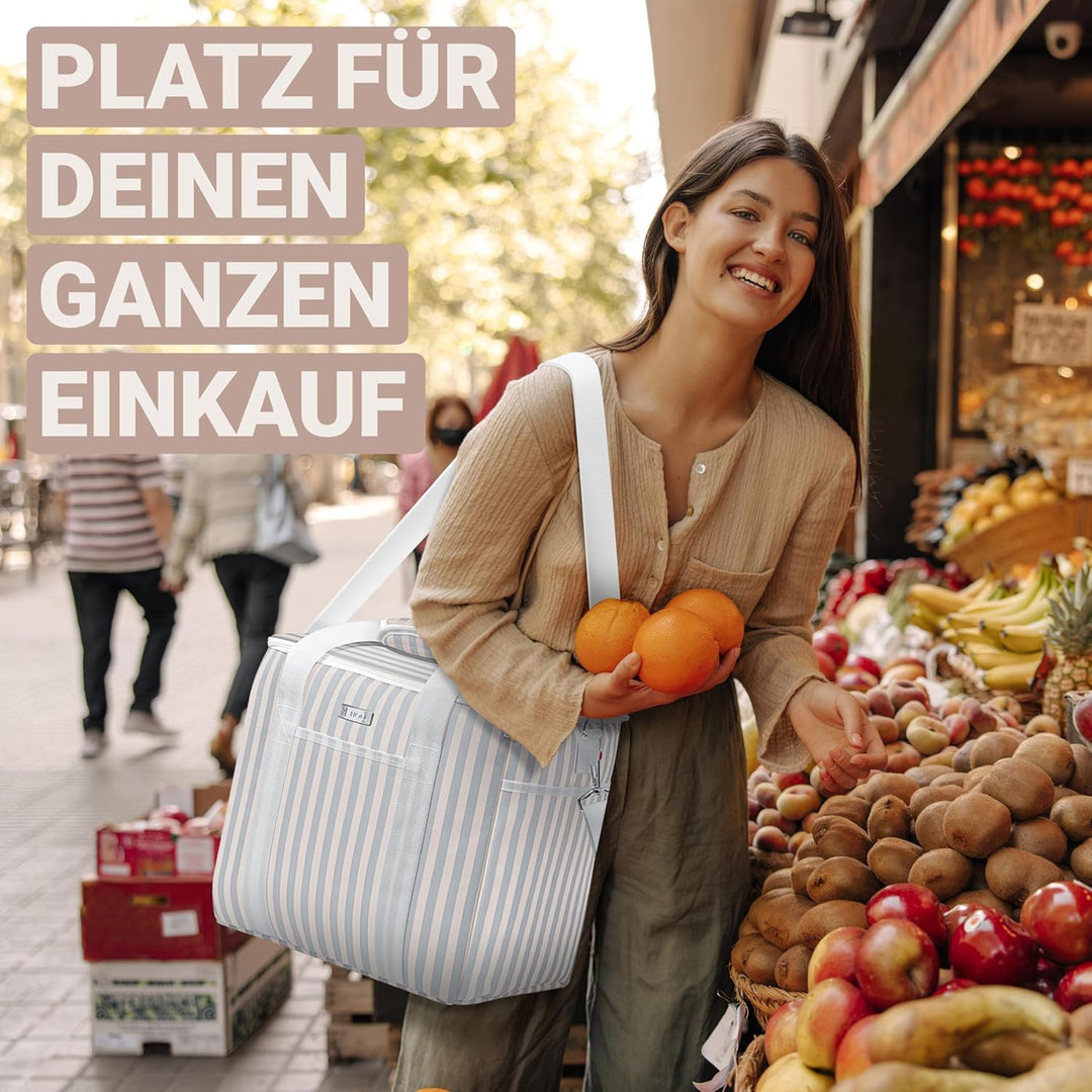 HOEL Kühltasche gross 20L &amp; 30L faltbar - Isolierte Thermotasche - Lunchtasche wasserdicht &amp; auslauf