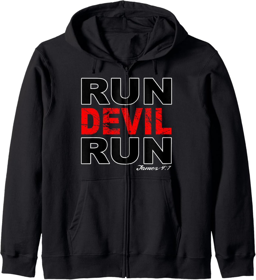 Run Devil Run James 4:7 Bibel Vers Kapuzenjacke