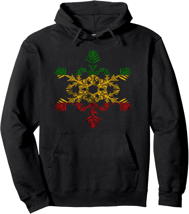 Rastafari Roots Schneeflocke Reggae Weihnachten Rasta Pullover Hoodie