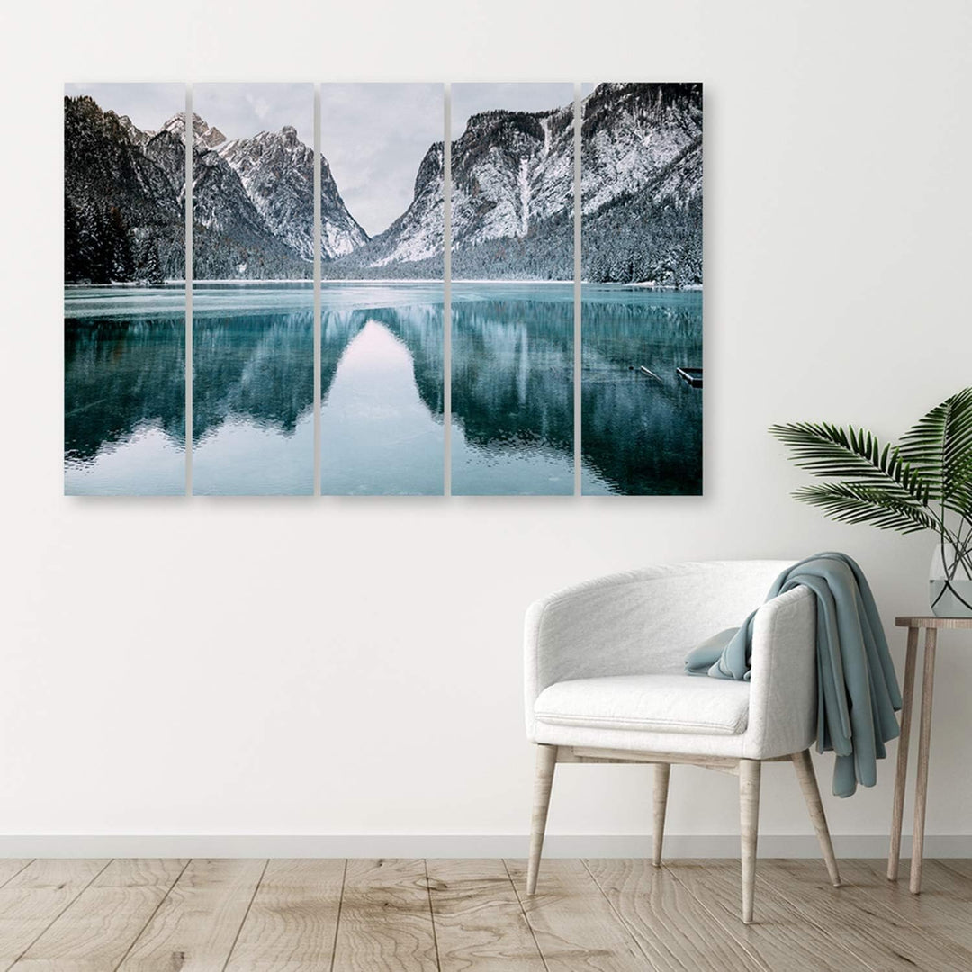 Feeby. Leinwandbild - 5 Teile - Bilder Wand Bild Wandbilder Kunstdruck XXL, 5-Teilig, Typ C, 300x140