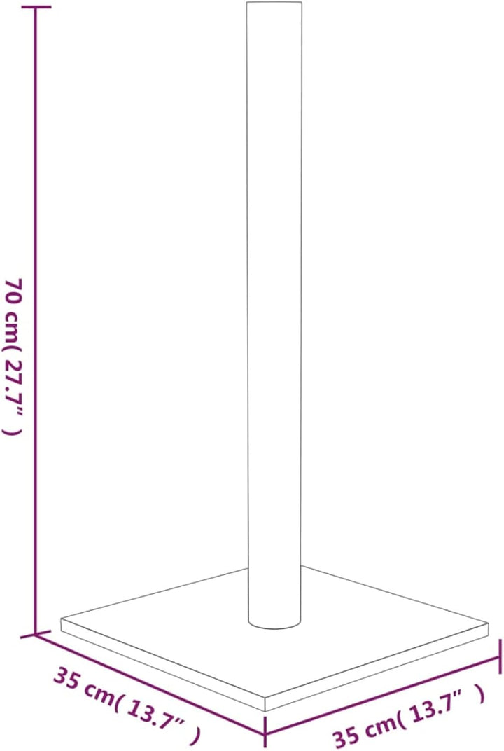 Tidyard Kratzsäule Kratzbaum Katzenkratzbaum Hellgrau 35x35x70 cm 35x35x70 cm Hellgrau, 35x35x70 cm