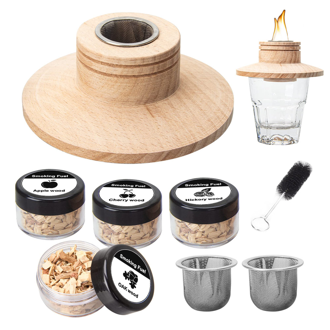 Cocktail-Räucherset für Cocktails, Wein, Whisky und Bourbon, altmodisches Kamin-Set für Cocktails, W
