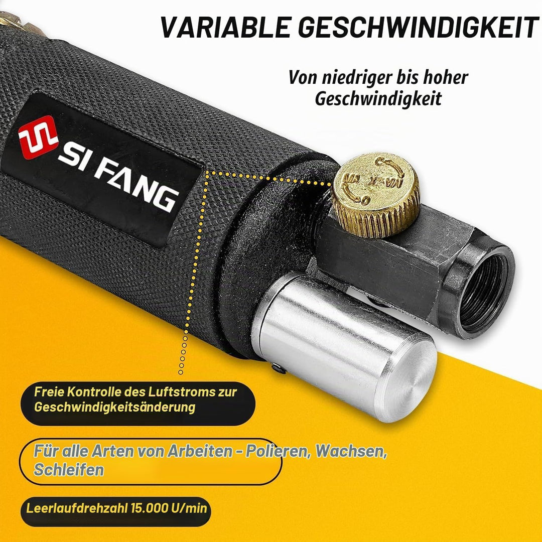 63 in 1 Druckluft Exzenterschleifer Mini Poliermaschine Auto Polierer Set, Exzenter Schleifer Druckl