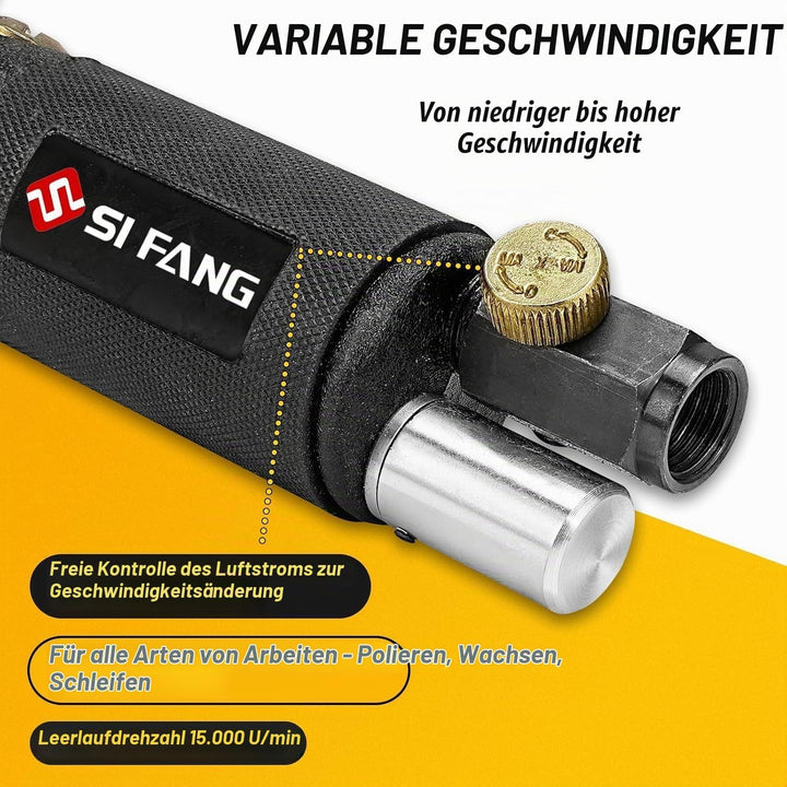 63 in 1 Druckluft Exzenterschleifer Mini Poliermaschine Auto Polierer Set, Exzenter Schleifer Druckl