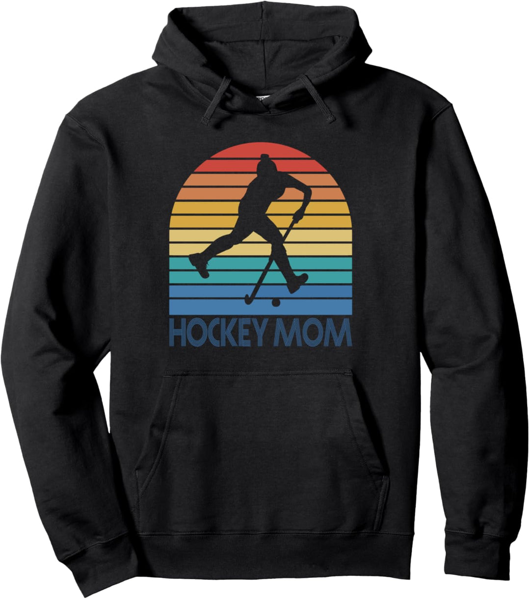 Field Hockey Mom Retro Vintage Sonnenuntergang Muttertag Geschenk Pullover Hoodie