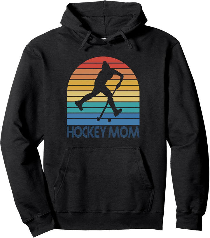 Field Hockey Mom Retro Vintage Sonnenuntergang Muttertag Geschenk Pullover Hoodie