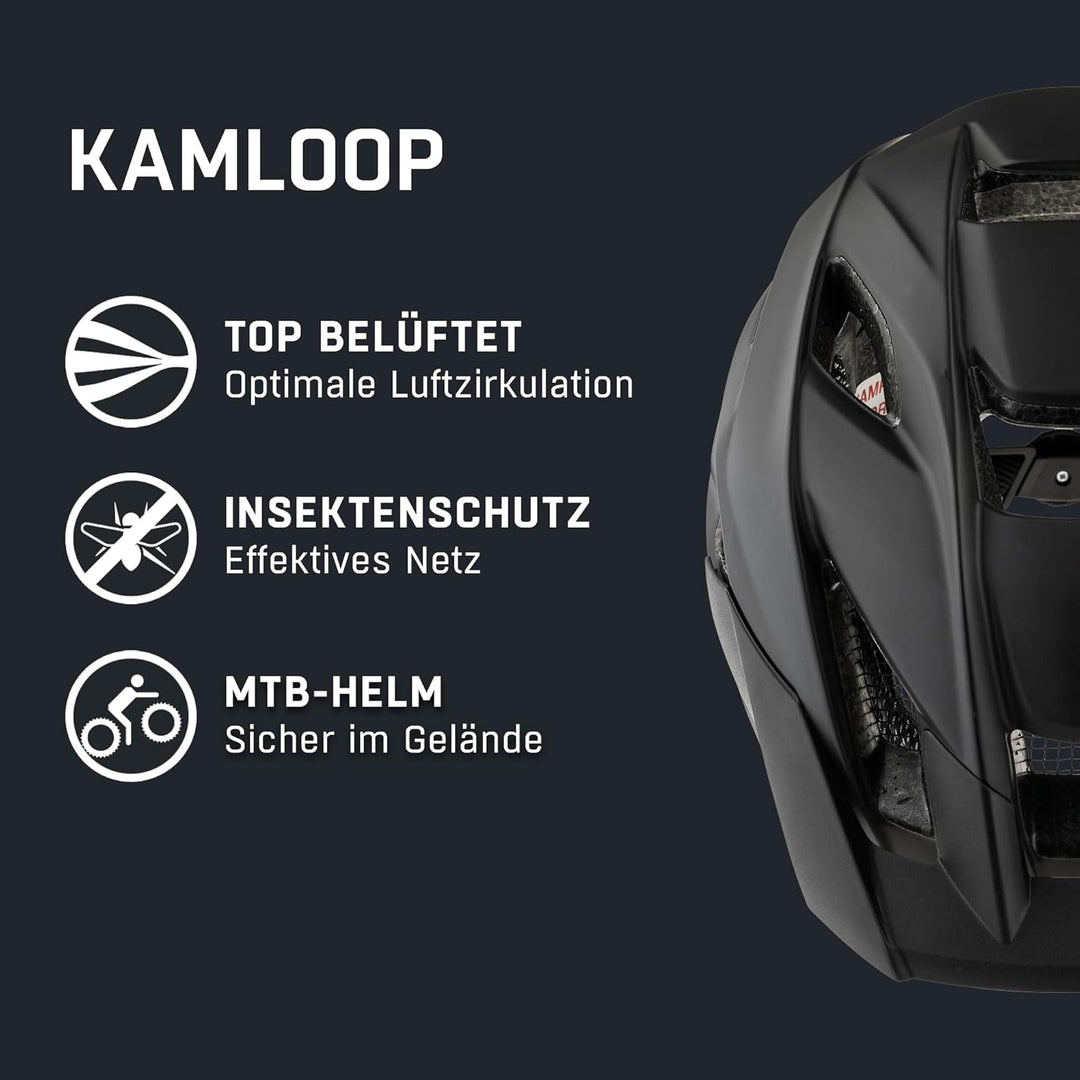 ALPINA Kamloop Helm schwarz 59-64 cm, 59-64 cm
