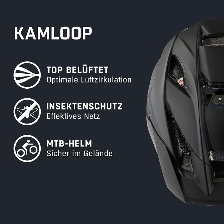 ALPINA Kamloop Helm schwarz 59-64 cm, 59-64 cm