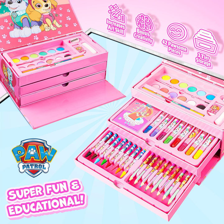 PAW PATROL Malkoffer, Malset für Kinder (Rosa), Rosa