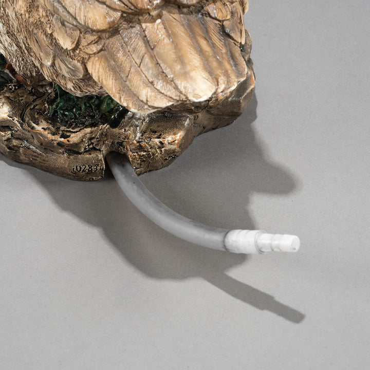 Esotec Wasserspeier Gans mit Küken, Brunnenfigur für Teich &amp; Garten aus Polyresin, Gartenfigur mit 1