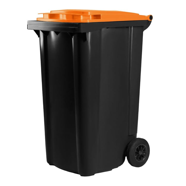 Hardwex Mülltonne mit 2 Rädern und Deckel, Müllgrossbehälter, Abfalltonne, Mülleimer, Volumen: 240 L