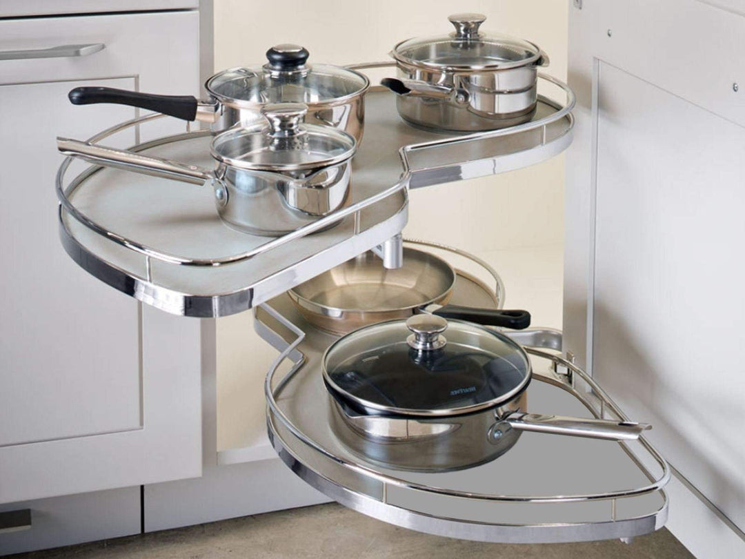 Kesseböhmer Eckschrank Schwenkauszug LeMans II 500 mm Links Eckschrank Beschlag inkl. Antirutschmatt