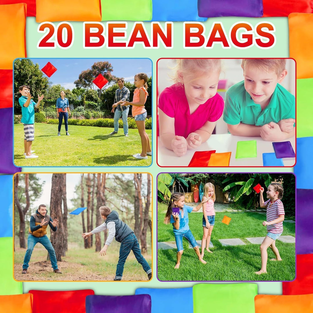 Cornhole Säckchen, 20er-Pack Bunte Bean Bags - Outdoor Spiele für Kinder